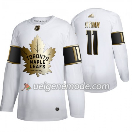 Herren Eishockey Toronto Maple Leafs Trikot Zach Hyman 11 Adidas 2019-2020 Golden Edition Weiß Authentic